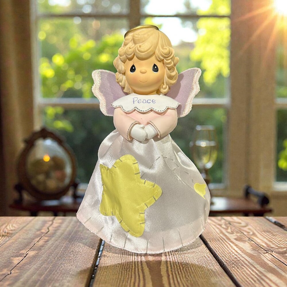 Rare Enesco Vintage Precious Moments Angel Tree Topper “Peace”